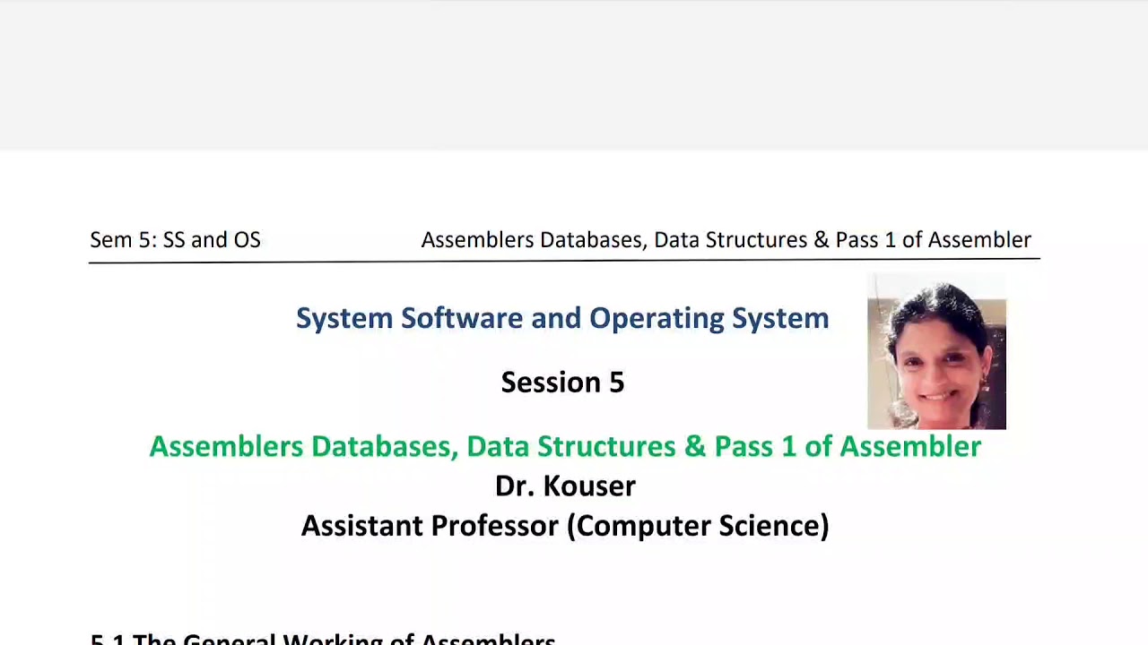 Assembler databases and Pass 1 of Assemblers
