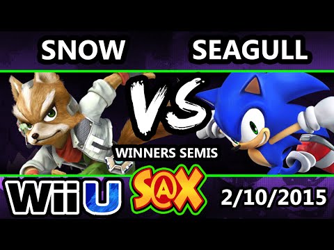 S@X - Snow (Fox) Vs. NS | Seagull (Sonic) SSB4 Winners Semis - Smash 4 - Smash - Wii U