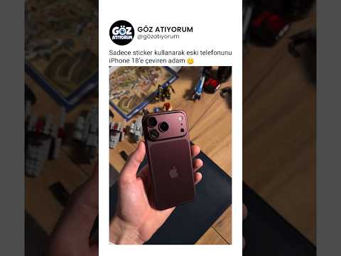 Sadece sticker kullanarak eski telefonunu iPhone 18'e çeviren adam 🤔