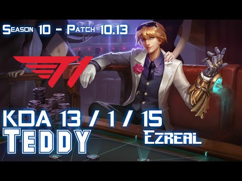 T1 Teddy EZREAL vs ASHE ADC - Patch 10.13 KR Ranked