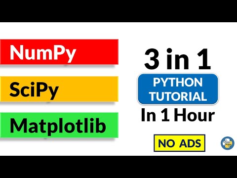 3in1 Numpy Scipy Matplotlib Tutorial Learn In 1 Hour 3 In 1 Tutorial Python Tutorial