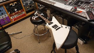 Video thumbnail for ESP LTD Exp-200 Explorer James Hetfield EET FUK Metallica White EMG Guitar Up Close Video Review by Essex Recording Studios