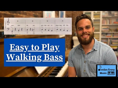 Learn An Easy Walking Bass Line - Beginner Piano Lesson