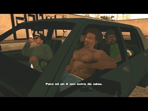 Big Smoke y las hamburguesas - GTA: San Andreas Drive-Thru Español [HD]