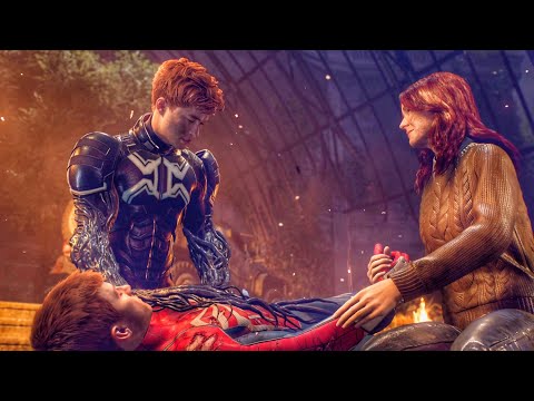 Harry transfers his Symbiote to Peter's body | Cutscene | Marvels Spider-Man 2