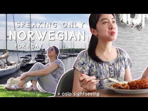 🇧🇻 speaking only norwegian for 24 hours | learning process continues + oslo sightseeing | NOR/ENG