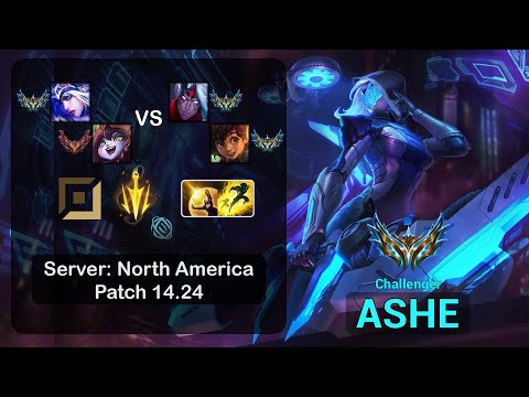 Ashe ADC + Lulu vs Varus + Milio - NA Challenger - Patch 14.24