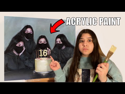 how to blend ACRYLIC paint to look like OIL
