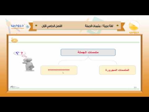 الثالث الثانوي | الفصل الدراسي الأول 1438 | لغة عربية | متممات الجملة