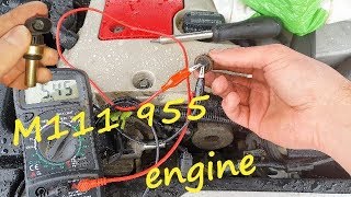 Mercedes w203 C200 Coolant Temperature Sensor CTS Test & Removal Replacement