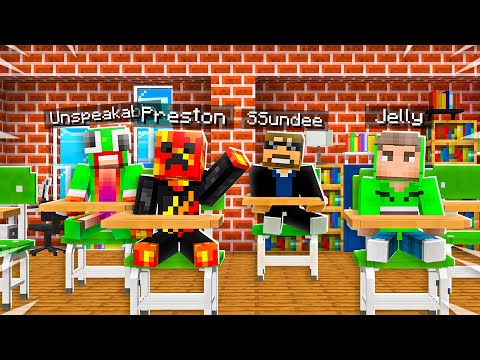 So I Took Baby Preston to Minecraft School... *expelled?*