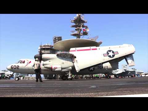USS GEORGE HW BUSH CVN 77 Flight Deck Operations.