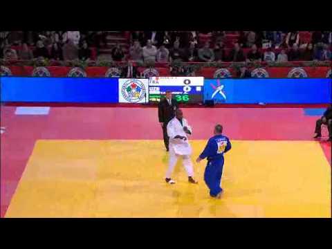 Judo Grand Slam Paris 2012: +100kg semi final RINER, Teddy (FRA) - TANGRIEV, Abdullo (UZB)