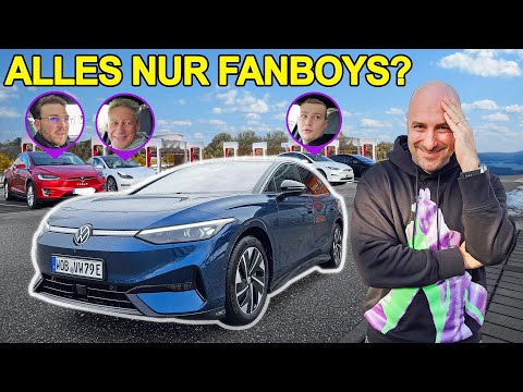 Experiment: Ich konfrontiere Tesla Fahrer LIVE mit VW ID.7
