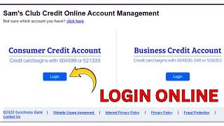 How to Sam's Club Credit Card Login Online (2026) | Sign In to Your Account