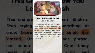 This Changes How You Learn English | English Reading and Listening Practice #englishforbeginners