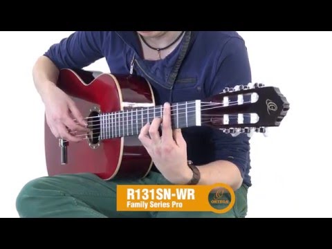 Ortega R131SN-WR Czerwona Top lity cedr ][ Gitara klasyczna z wąskim gryfem 4/4