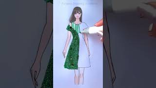 Do you like green dress ?  Beautiful dress with Gl