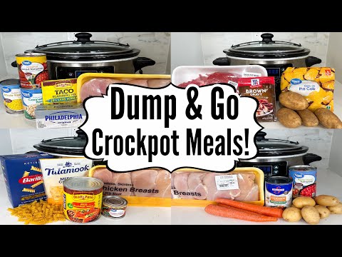 6 DUMP & GO SLOW COOKER MEALS | Tasty Crockpot Dinner Recipes Made EASY | Julia Pacheco