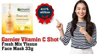 Garnier Vitamin C Shot Fresh Mix Tissue Face Mask 33g | Facial Mask For Women