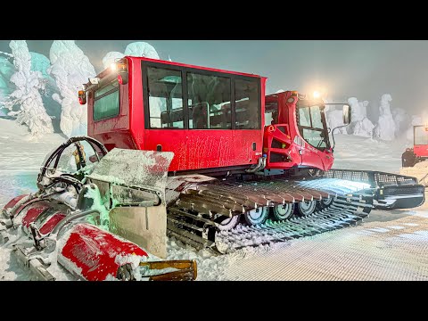 Surreal Snow Monsters! ❄️ Zao Onsen Night Cruiser Tour &amp; Peak Blizzard