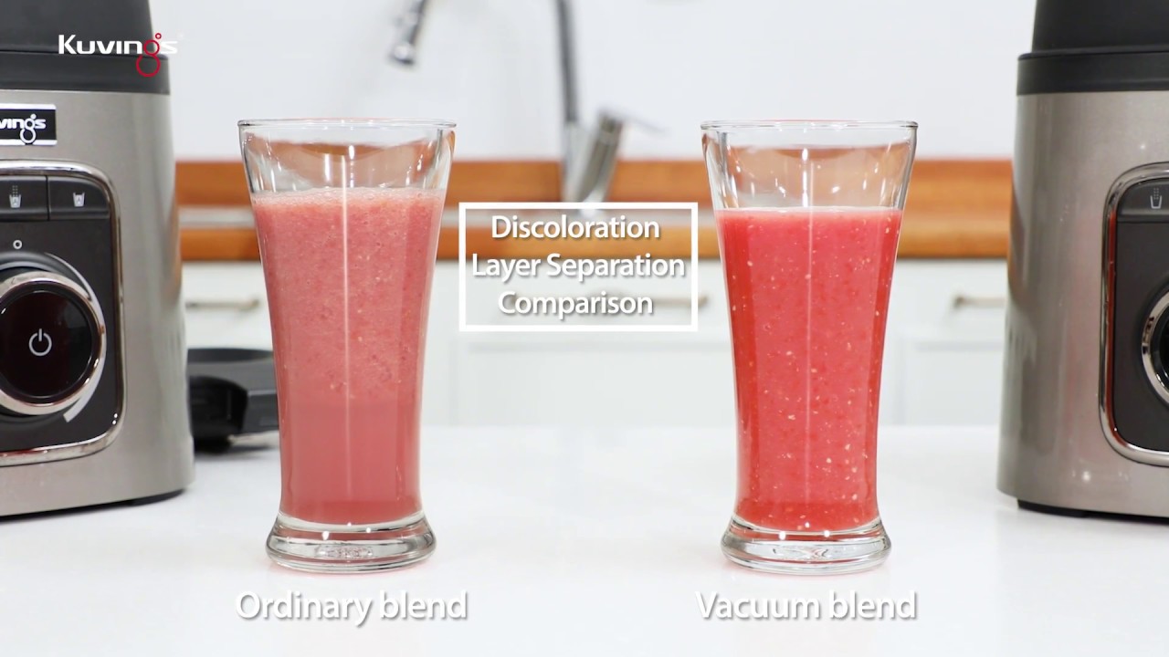 Kuvings Vacuum blender VS Ordinary blender comparison Discoloration