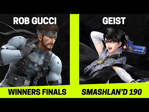 SmashLAN'd 190 Winners Finals - Rob Gucci (Snake) vs Geist (Bayonetta) - SSBU Tournament
