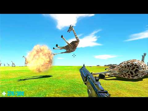 Can I Survive from  Giraffe ? 😱 | ARBS Simulator Battle  10 minotaur vs 10 dinosaur battle fight