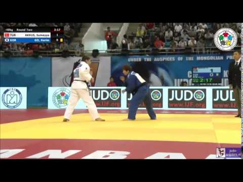 Judo 2014 Grand Prix Ulaanbaatar: Akkus (TUR) - Go (KOR) [-48kg]