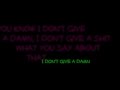 Avril Lavigne - I Don't Give (Explicit Version) (with ...