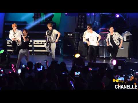 [FANCAM] HD KMF 130427 BEAST - Dongwoon speaking + Beautiful Night