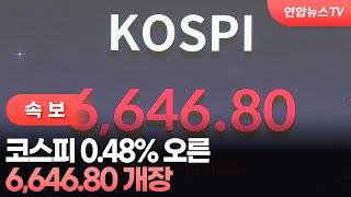 [속보] 코스피 0.48% 오른 6,646.80 개장 / 연합뉴스TV (YonhapnewsTV)