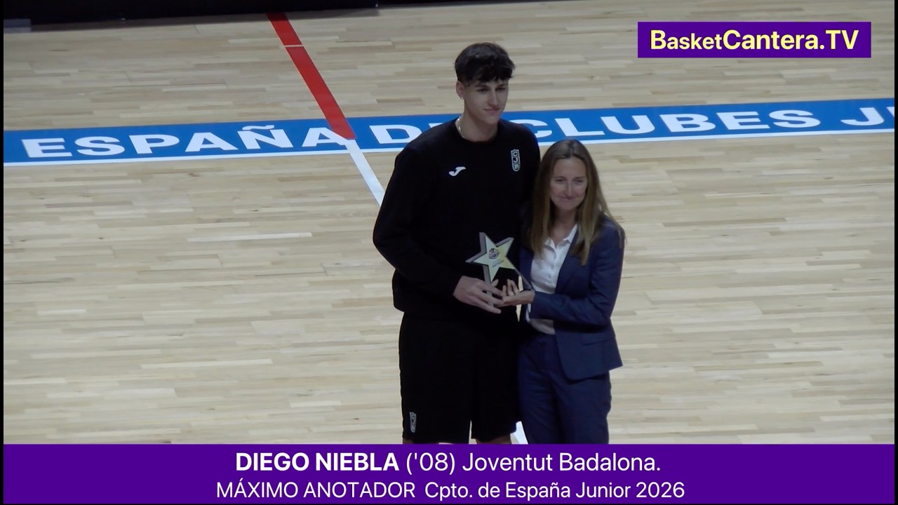 DIEGO NIEBLA ('08) Joventut.- MÁXIMO ANOTADOR Campeonato de España JUNIOR 2026