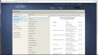 Find and Print Ward Leadership Directory on LDS.org
