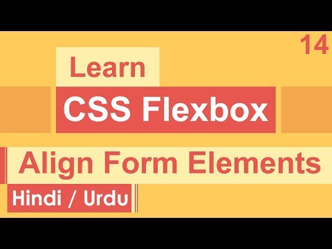 CSS Flexbox Align Form Elements Tutorial in Hindi Urdu