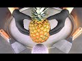 ASMR Pineapple Ice Cream Rolls Oddly Satisfying Fast Rough ASMR With Binaural Experience In 4k