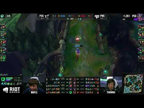 Tinowns driblando jungler da PSG no MSI