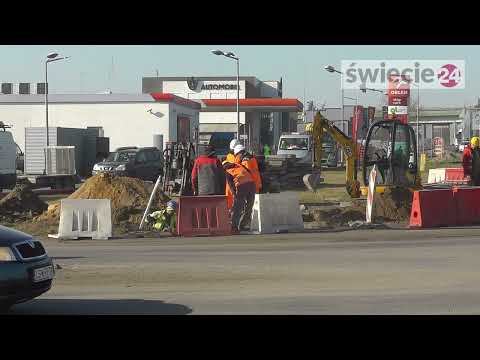 Budowa rond w Przechowie. Zmiana organizacji ruchu