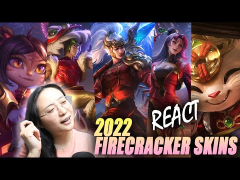 REACTING to NEW 2022 FIRECRACKER skins: Teemo, Sett, Tristana, Diana, Xin Zhao | League of Legends