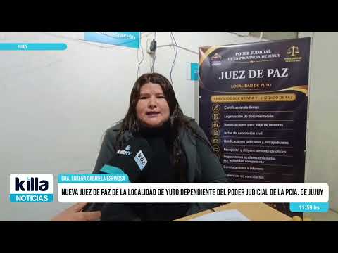 La Dra  Lorena Gabriela Espinosa asumió como nueva Juez de Paz de Yuto