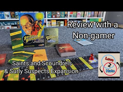Saints and Scoundrels with Surly Suspects Expansion - Review with a Non-gamer