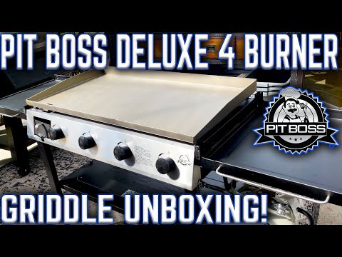WAIT, A NEW GRIDDLE?? PIT BOSS DELUXE 4 BURNER CAST IRON GRIDDLE   UNBOXING AND FIRST IMPRESSIONS