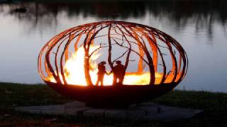 Metal Fire Pit Designs and Outdoor Setting Idea