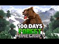 I Survived 100 Days in a REALISTIC FOREST in Minecraft... Here's What Happened