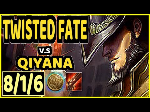 BJERGSEN (TWISTED FATE) vs QIYANA - 8/1/6 KDA MID GAMEPLAY - NA Ranked DIAMOND