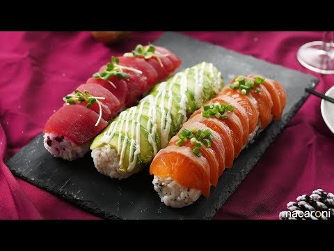 くるくる巻いて華やか♪ ３色ロール寿司 の レシピ 作り方