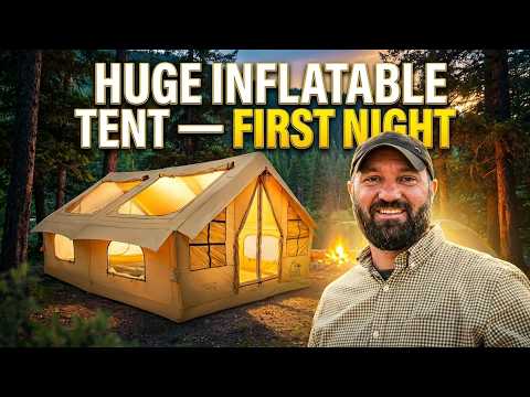 Huge Inflatable Tent — First Night!