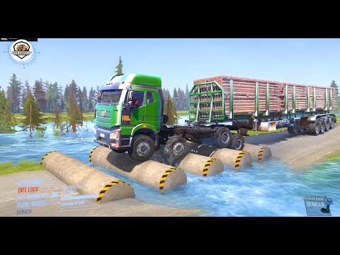 World’s Most Dangerous Roadgameplay Ep53 #truck #automobile #mudrunner #spintires #snowrunner