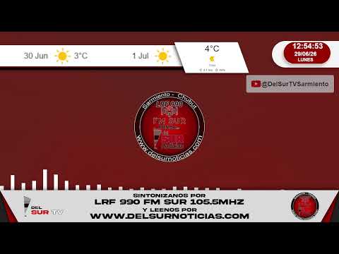 Emisión en directo de Del Sur TV Sarmiento Chubut
