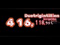 Numbers 1 Trigintillion To 1 Quadragintillion 10¹²³